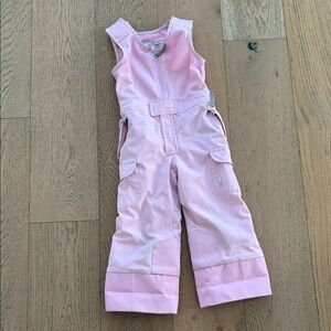 Spyder Light Pink Kids Ski Bibs